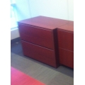 Cherry 2 Drawer Lateral Wood File Cabinet, Locking, 36 x 24